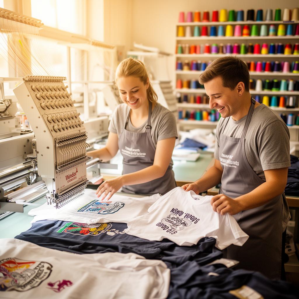 Embroidery and screen printing workshop at Simply Personalized